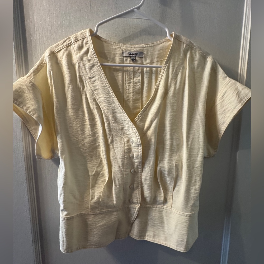 Madewell Cream Button-Up Blouse